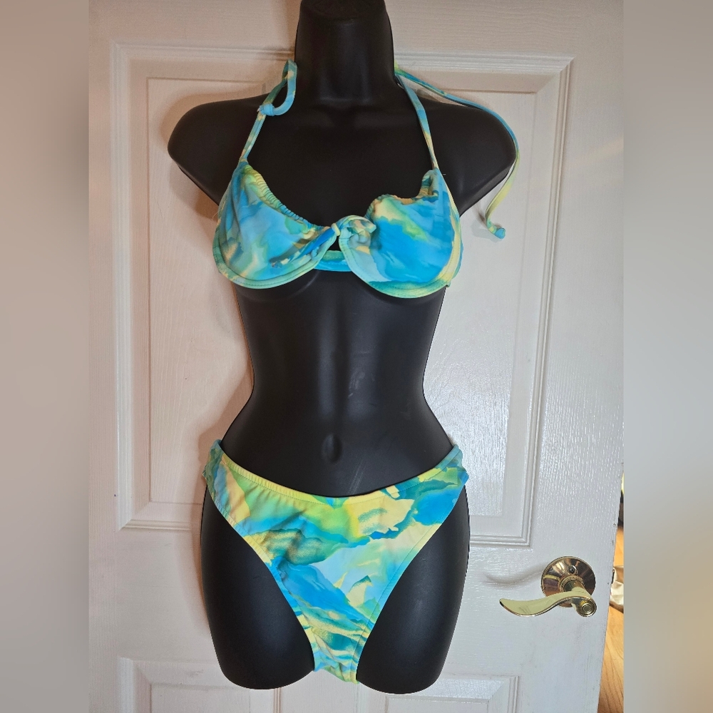 VENUS Blue and Yellow Bikini Swimwear